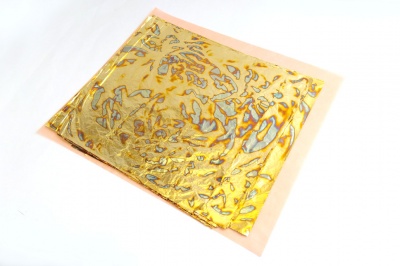 Foglia variegata 16x16 Oro Milano